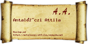 Antalóczi Attila névjegykártya