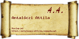 Antalóczi Attila névjegykártya
